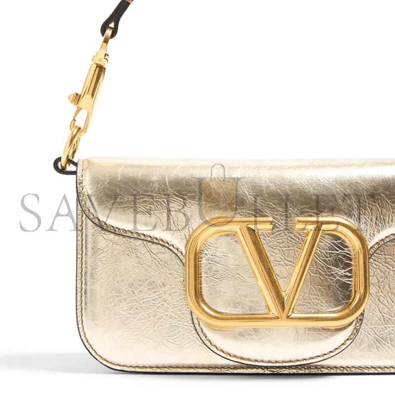 Va1e*ntin0 small Va1e*ntin0 garavani locÒ metallic calfskin shoulder bag 6w2b0k53uke_r16 (20*11*5cm)